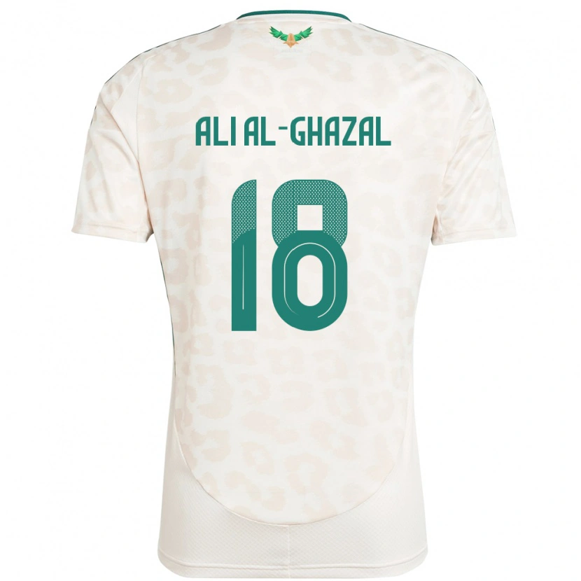 Danxen Kinder Saudi-Arabien Hassan Ali Al-Ghazal #18 Weiß Auswärtstrikot Trikot 24-26 T-Shirt