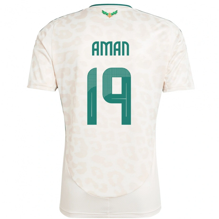 Danxen Kinder Saudi-Arabien Awad Aman #19 Weiß Auswärtstrikot Trikot 24-26 T-Shirt
