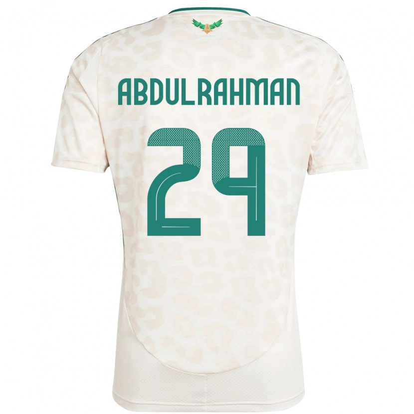 Danxen Kinder Saudi-Arabien Mohammed Abdulrahman #29 Weiß Auswärtstrikot Trikot 24-26 T-Shirt