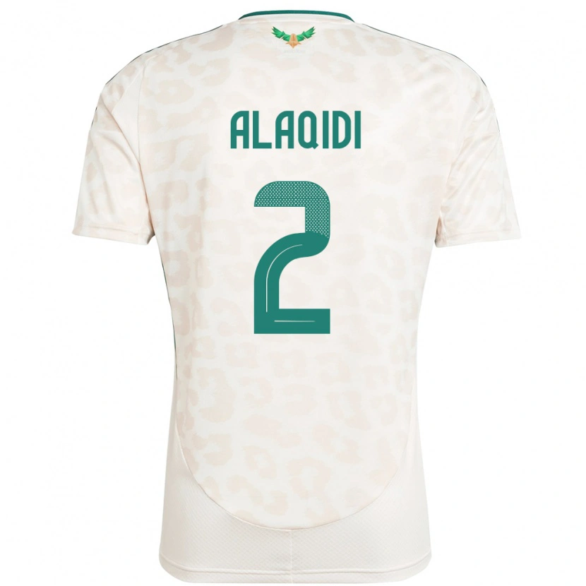 Danxen Kinder Saudi-Arabien Nawaf Alaqidi #2 Weiß Auswärtstrikot Trikot 24-26 T-Shirt