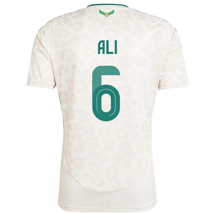 Danxen Kinder Saudi-Arabien Amjad Ali #6 Weiß Auswärtstrikot Trikot 24-26 T-Shirt