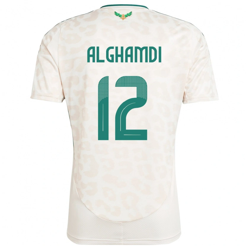 Danxen Kinder Saudi-Arabien Faisal Alghamdi #12 Weiß Auswärtstrikot Trikot 24-26 T-Shirt
