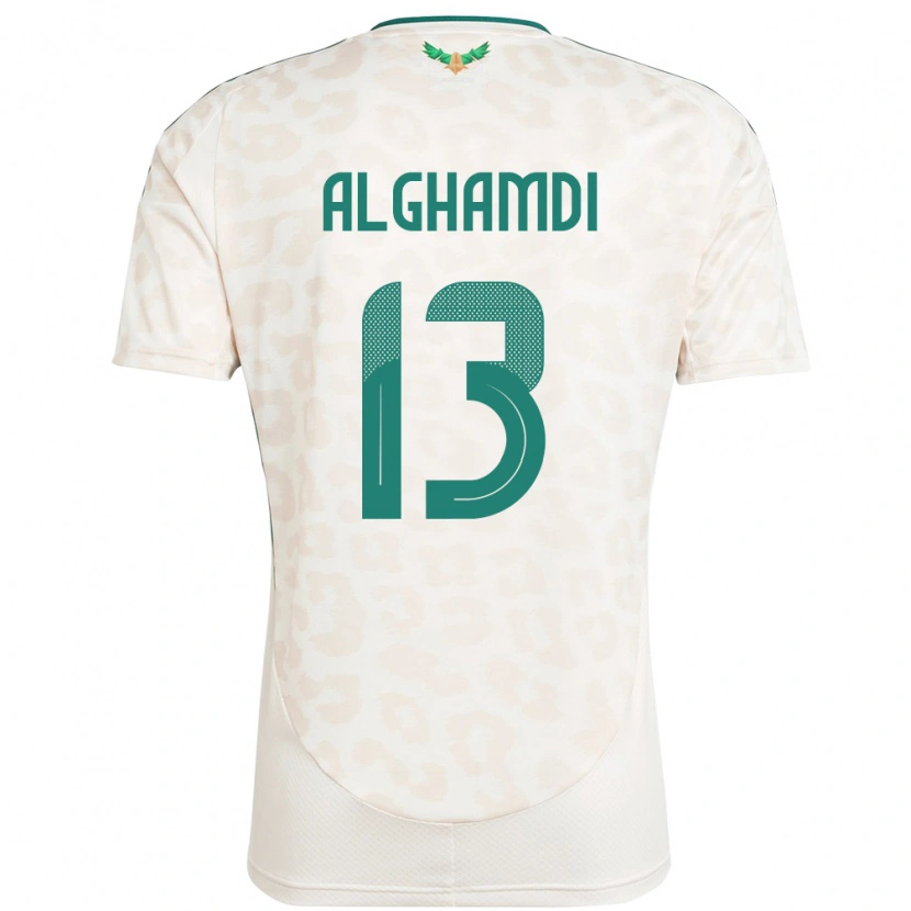 Danxen Kinder Saudi-Arabien Hazzaa Alghamdi #13 Weiß Auswärtstrikot Trikot 24-26 T-Shirt