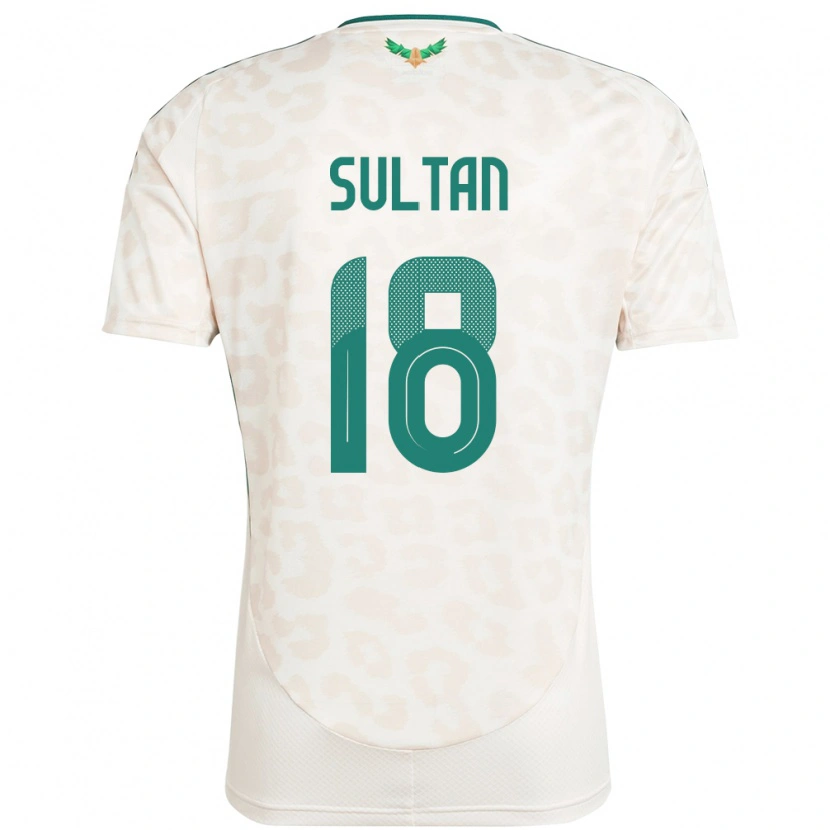 Danxen Kinder Saudi-Arabien Qasim Sultan #18 Weiß Auswärtstrikot Trikot 24-26 T-Shirt
