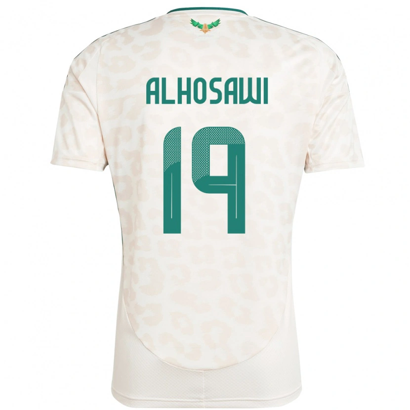 Danxen Kinder Saudi-Arabien Zakrei Alhosawi #19 Weiß Auswärtstrikot Trikot 24-26 T-Shirt