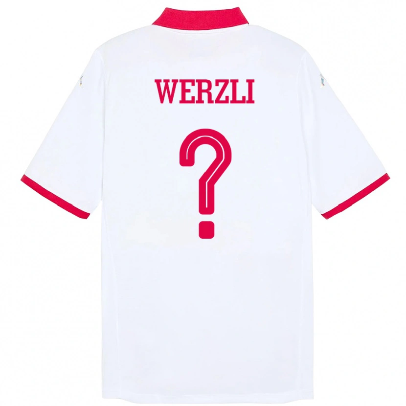 Danxen Kinder Tunesien Yassine Werzli #0 Weiß Auswärtstrikot Trikot 24-26 T-Shirt