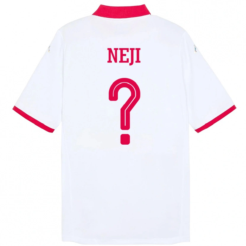 Danxen Kinder Tunesien Fares Neji #0 Weiß Auswärtstrikot Trikot 24-26 T-Shirt