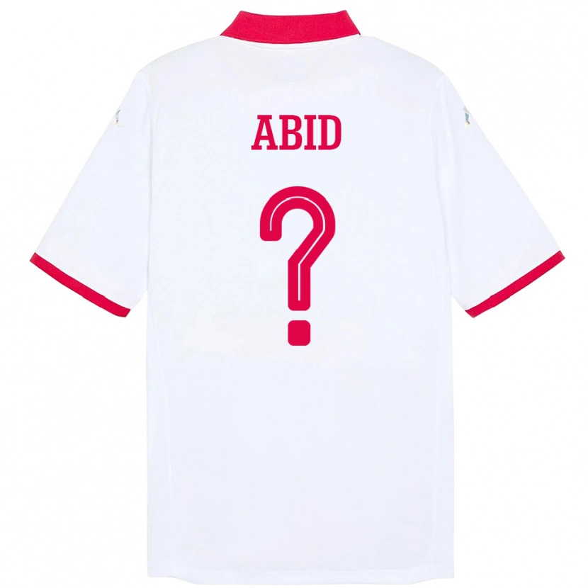 Danxen Kinder Tunesien Oussama Abid #0 Weiß Auswärtstrikot Trikot 24-26 T-Shirt