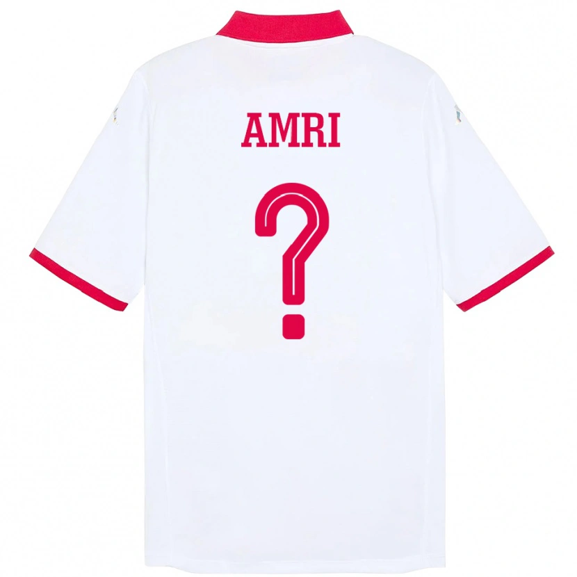 Danxen Kinder Tunesien Abdallah Amri #0 Weiß Auswärtstrikot Trikot 24-26 T-Shirt