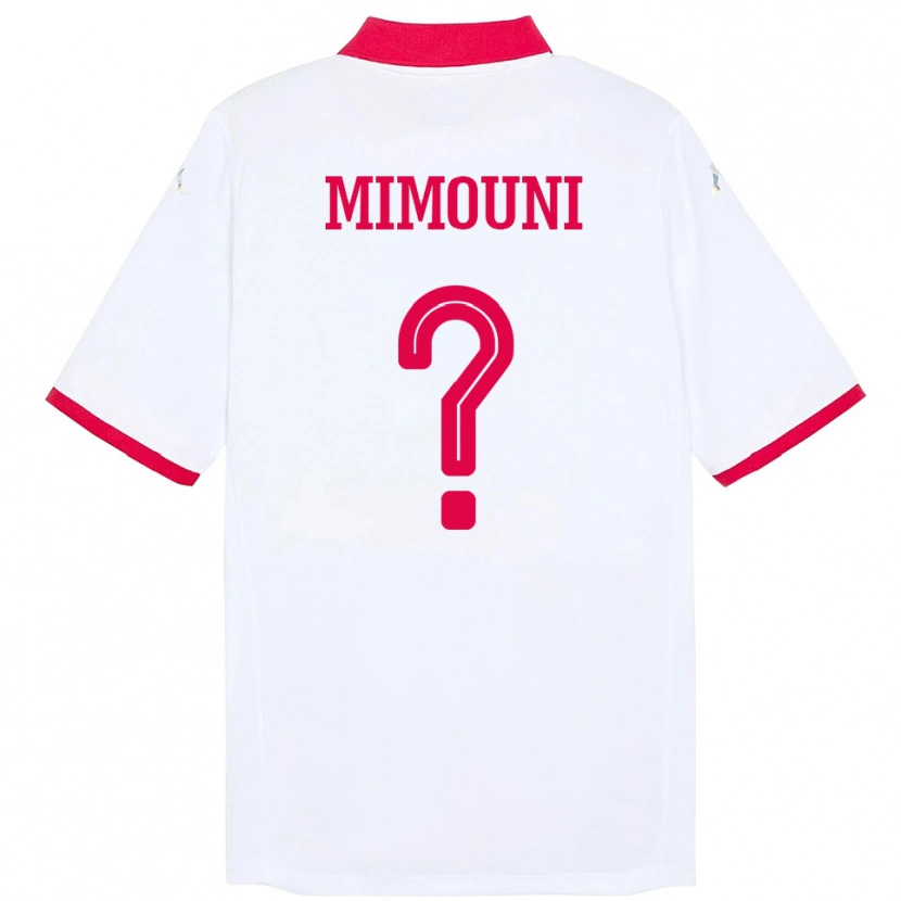 Danxen Kinder Tunesien Farouk Mimouni #0 Weiß Auswärtstrikot Trikot 24-26 T-Shirt