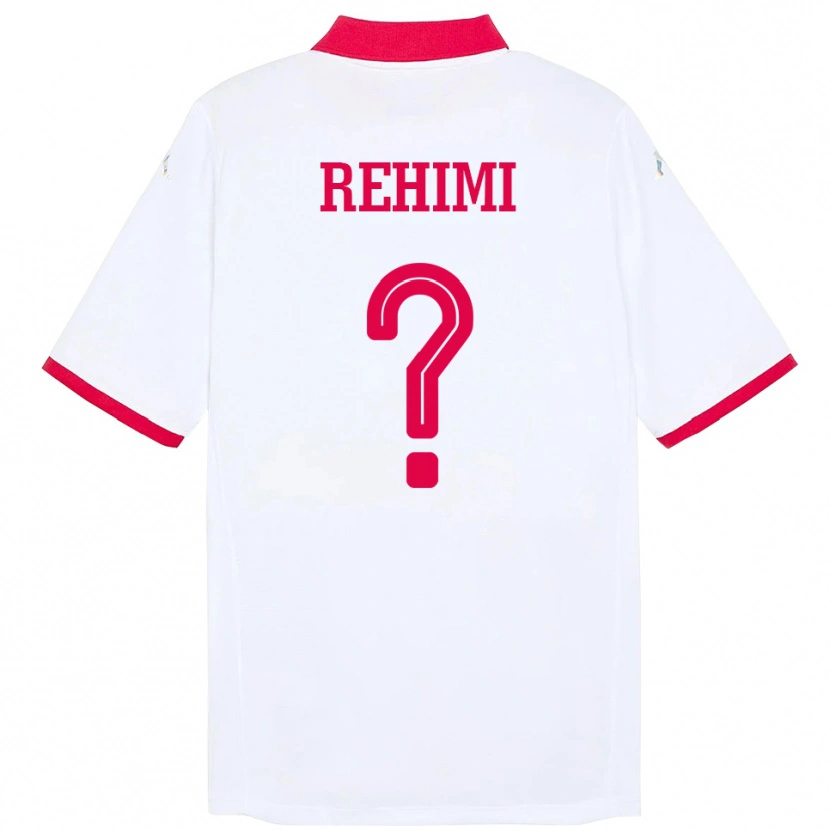 Danxen Kinder Tunesien Rayane Rehimi #0 Weiß Auswärtstrikot Trikot 24-26 T-Shirt
