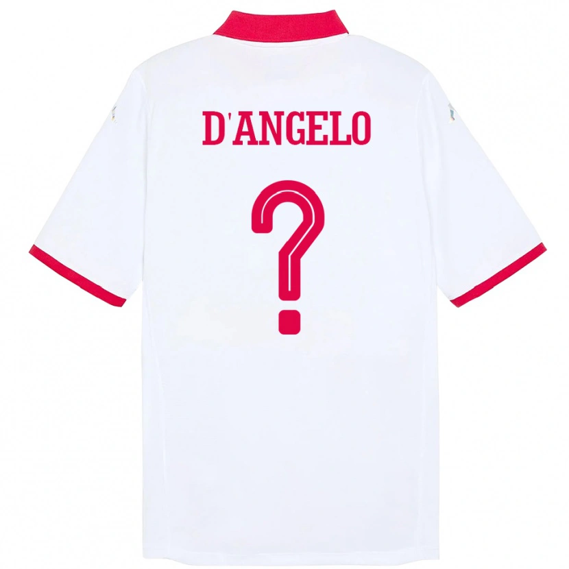 Danxen Kinder Tunesien Gianni D'angelo #0 Weiß Auswärtstrikot Trikot 24-26 T-Shirt