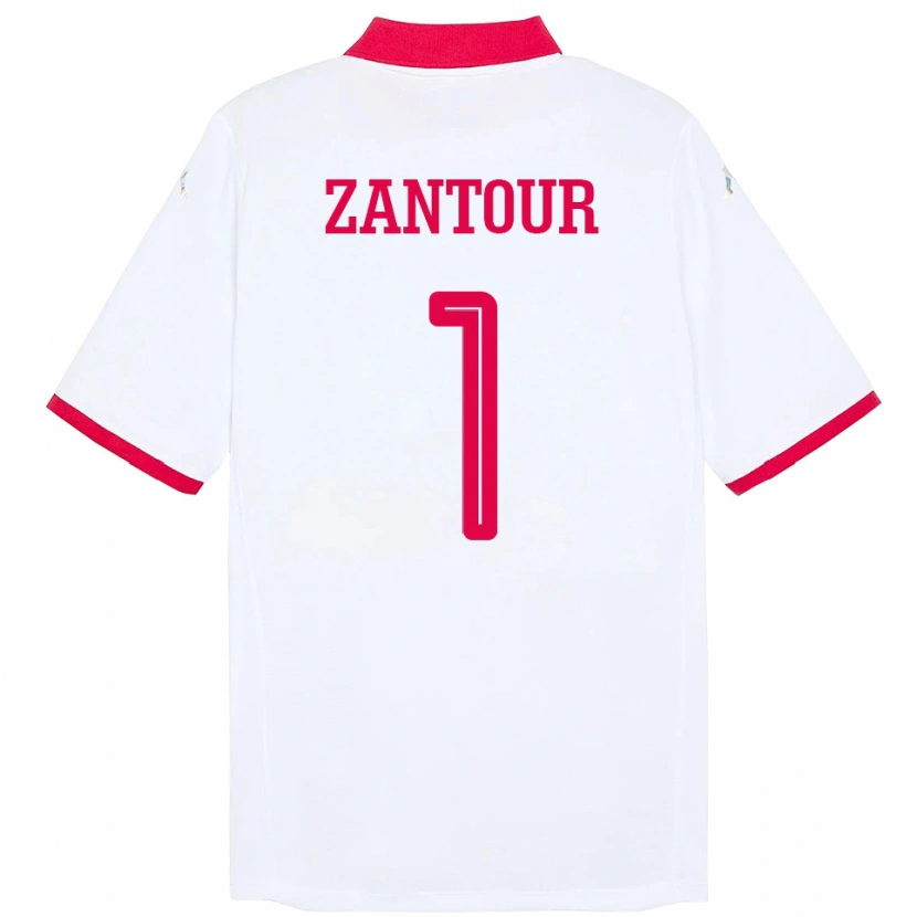 Danxen Kinder Tunesien Ishak Zantour #1 Weiß Auswärtstrikot Trikot 24-26 T-Shirt