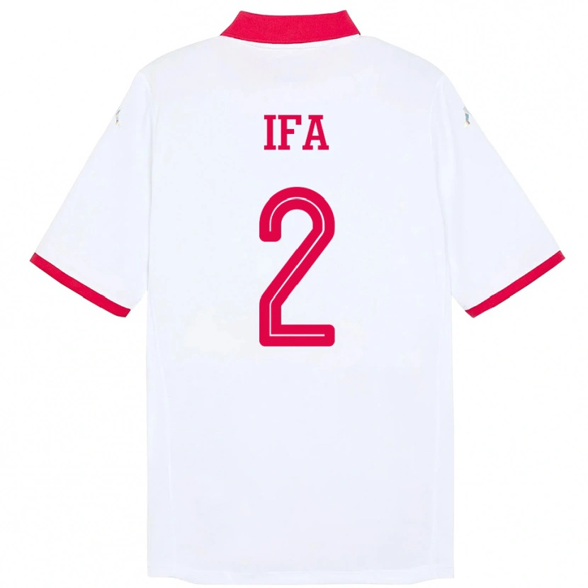 Danxen Kinder Tunesien Bilel Ifa #2 Weiß Auswärtstrikot Trikot 24-26 T-Shirt