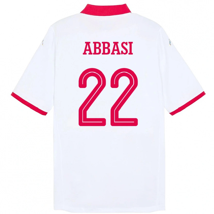 Danxen Kinder Tunesien Bechir Abbasi #22 Weiß Auswärtstrikot Trikot 24-26 T-Shirt