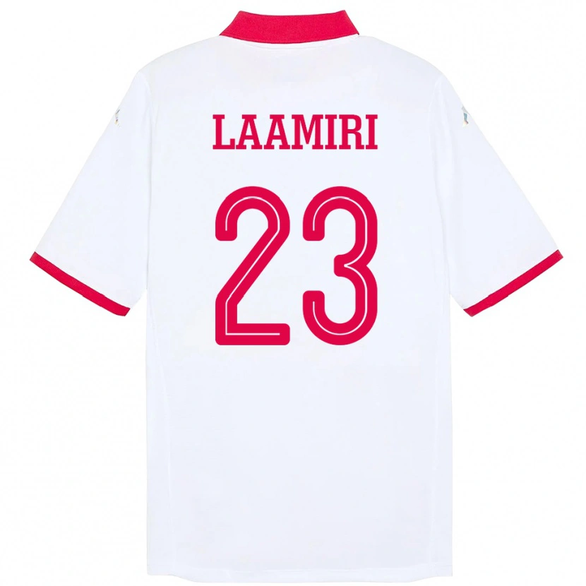 Danxen Kinder Tunesien Soumaya Laamiri #23 Weiß Auswärtstrikot Trikot 24-26 T-Shirt