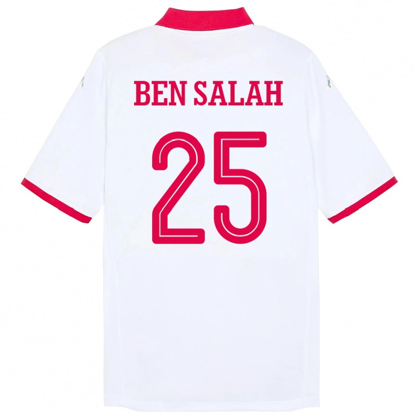 Danxen Kinder Tunesien Heni Ben Salah #25 Weiß Auswärtstrikot Trikot 24-26 T-Shirt