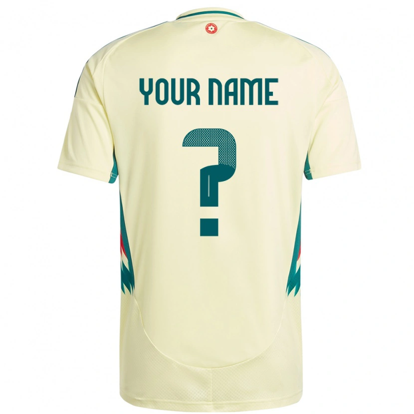 Danxen Kinder Wales Ihren Namen #0 Beige Gelb Auswärtstrikot Trikot 24-26 T-Shirt