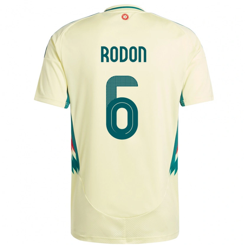 Danxen Kinder Wales Joe Rodon #6 Beige Gelb Auswärtstrikot Trikot 24-26 T-Shirt