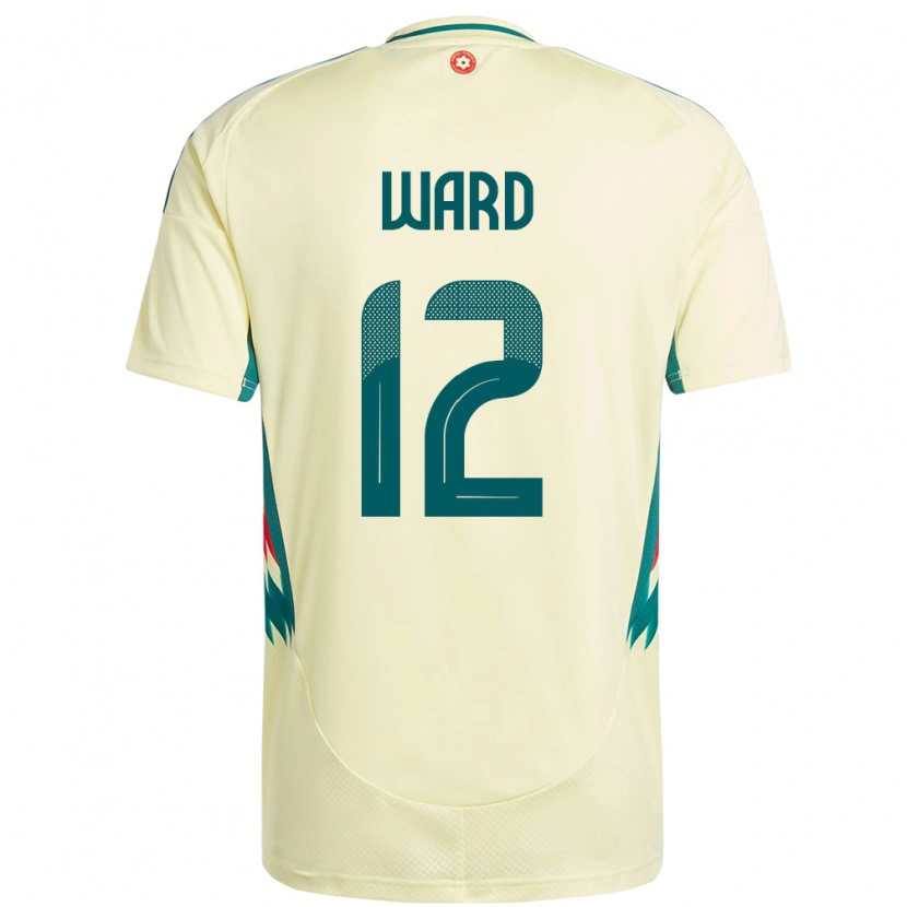 Danxen Kinder Wales Danny Ward #12 Beige Gelb Auswärtstrikot Trikot 24-26 T-Shirt