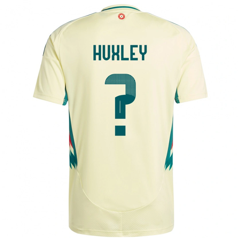 Danxen Kinder Wales Leon Huxley #0 Beige Gelb Auswärtstrikot Trikot 24-26 T-Shirt