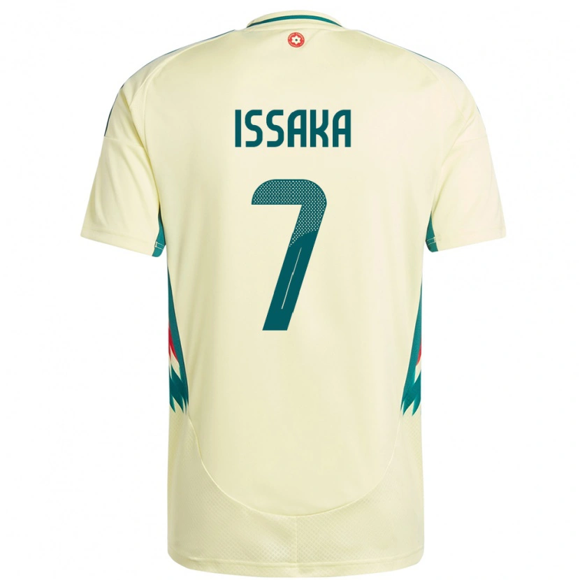 Danxen Kinder Wales Freddie Issaka #7 Beige Gelb Auswärtstrikot Trikot 24-26 T-Shirt