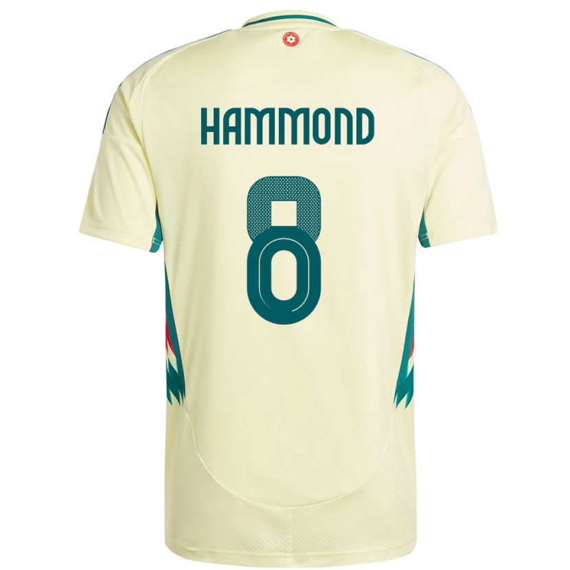 Danxen Kinder Wales Oliver Hammond #8 Beige Gelb Auswärtstrikot Trikot 24-26 T-Shirt