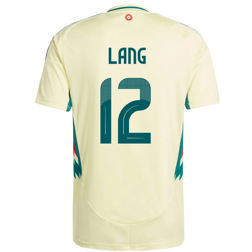 Danxen Kinder Wales Alex Lang #12 Beige Gelb Auswärtstrikot Trikot 24-26 T-Shirt