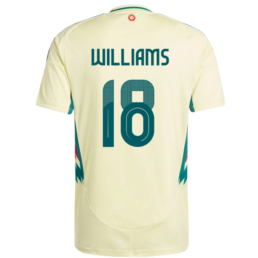 Danxen Kinder Wales Josh Williams #18 Beige Gelb Auswärtstrikot Trikot 24-26 T-Shirt