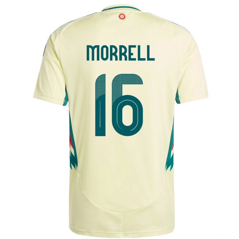 Danxen Kinder Wales Joe Morrell #16 Beige Gelb Auswärtstrikot Trikot 24-26 T-Shirt