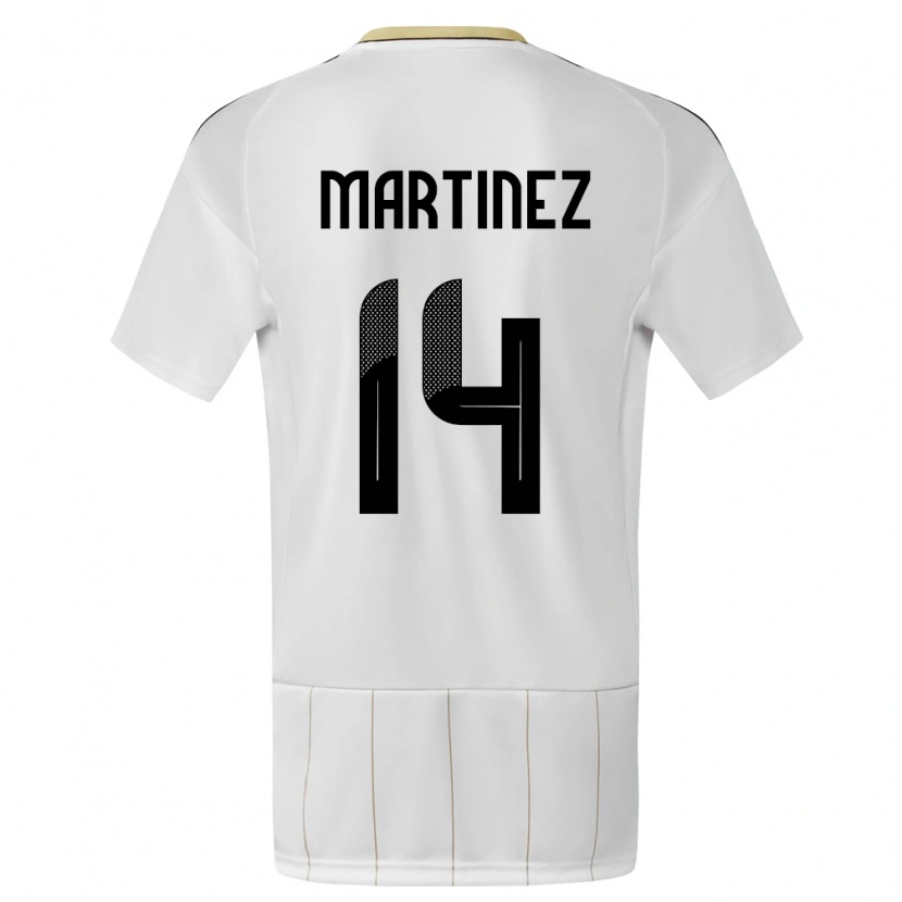 Danxen Kinder Costa Rica Alonso Martínez #14 Weiß Auswärtstrikot Trikot 24-26 T-Shirt