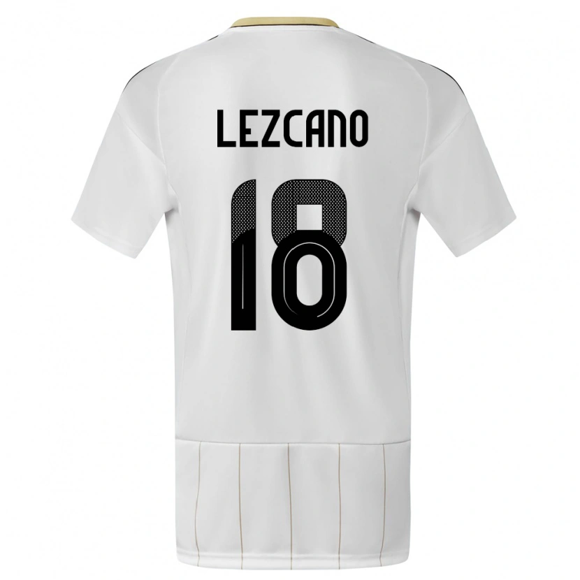 Danxen Kinder Costa Rica Alexandre Lezcano #18 Weiß Auswärtstrikot Trikot 24-26 T-Shirt