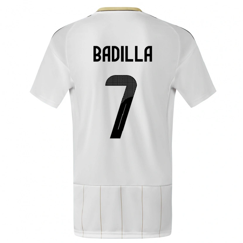 Danxen Kinder Costa Rica Isaac Badilla #7 Weiß Auswärtstrikot Trikot 24-26 T-Shirt
