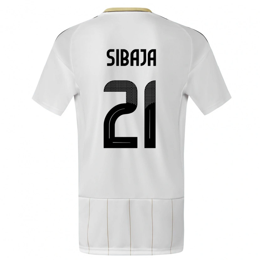 Danxen Kinder Costa Rica Gabriel Sibaja #21 Weiß Auswärtstrikot Trikot 24-26 T-Shirt