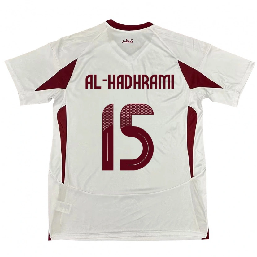 Danxen Kinder Katar Naif Al-Hadhrami #15 Weiß Auswärtstrikot Trikot 24-26 T-Shirt