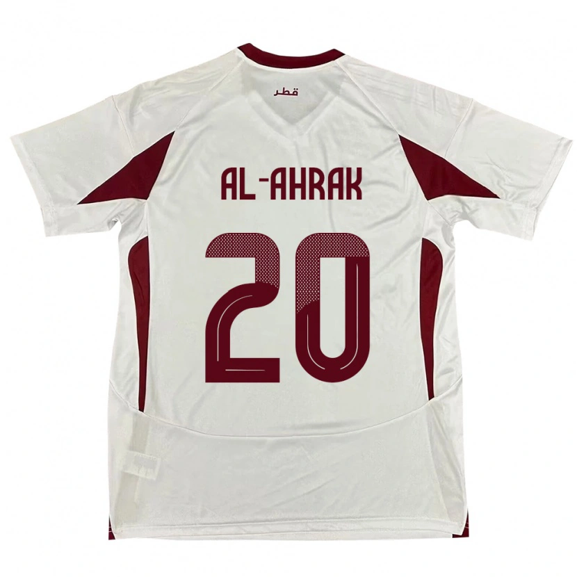 Danxen Kinder Katar Abdullah Al-Ahrak #20 Weiß Auswärtstrikot Trikot 24-26 T-Shirt