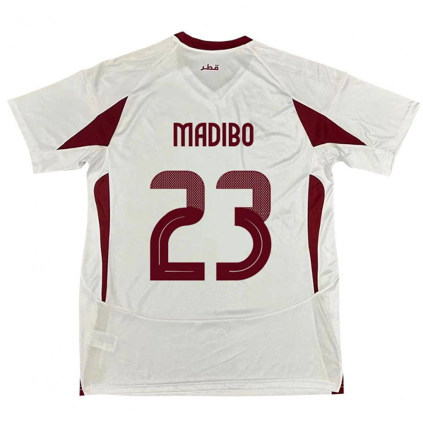 Danxen Kinder Katar Assim Madibo #23 Weiß Auswärtstrikot Trikot 24-26 T-Shirt