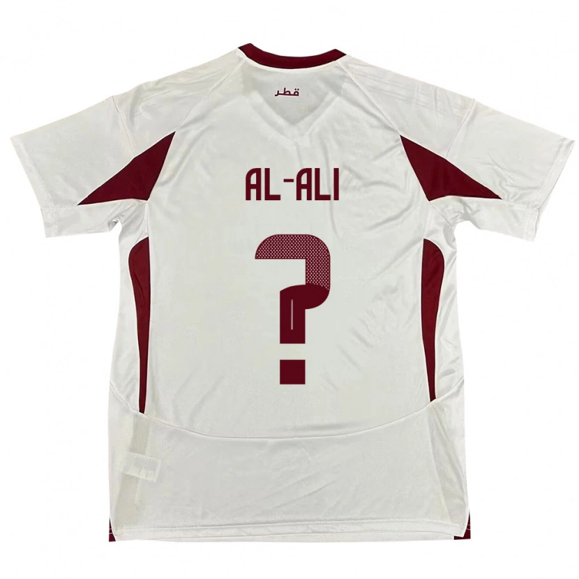 Danxen Kinder Katar Abdulla Al-Ali #0 Weiß Auswärtstrikot Trikot 24-26 T-Shirt