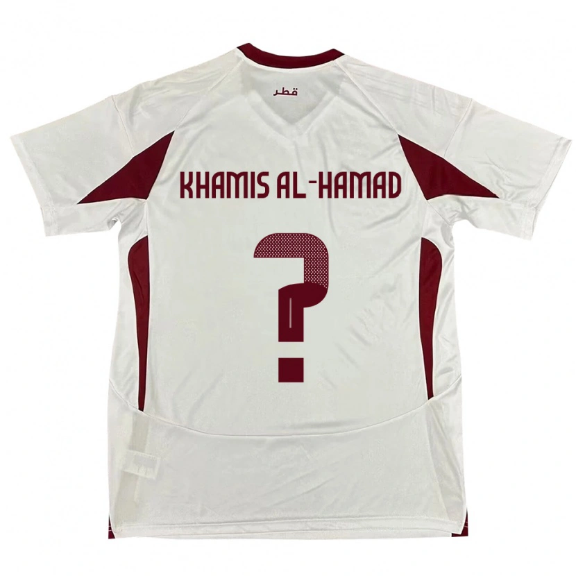 Danxen Kinder Katar Saoud Khamis Al-Hamad #0 Weiß Auswärtstrikot Trikot 24-26 T-Shirt
