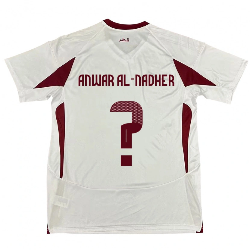 Danxen Kinder Katar Salman Anwar Al-Nadher #0 Weiß Auswärtstrikot Trikot 24-26 T-Shirt