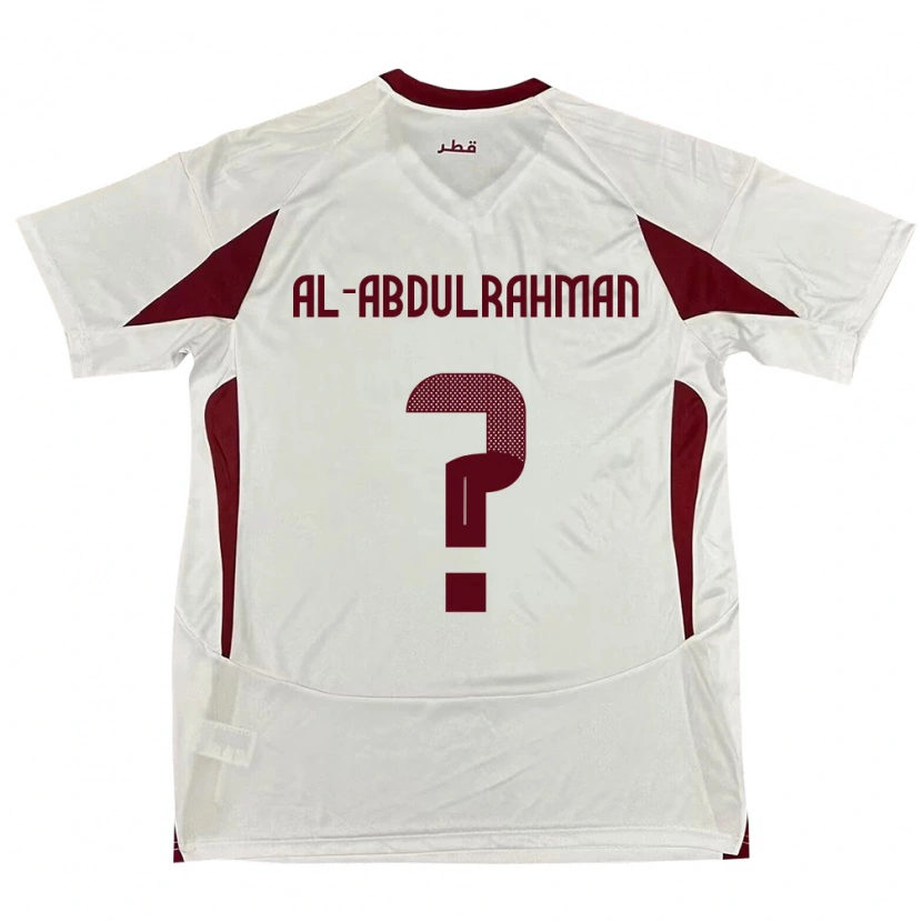 Danxen Kinder Katar Sultan Majed Al-Abdulrahman #0 Weiß Auswärtstrikot Trikot 24-26 T-Shirt