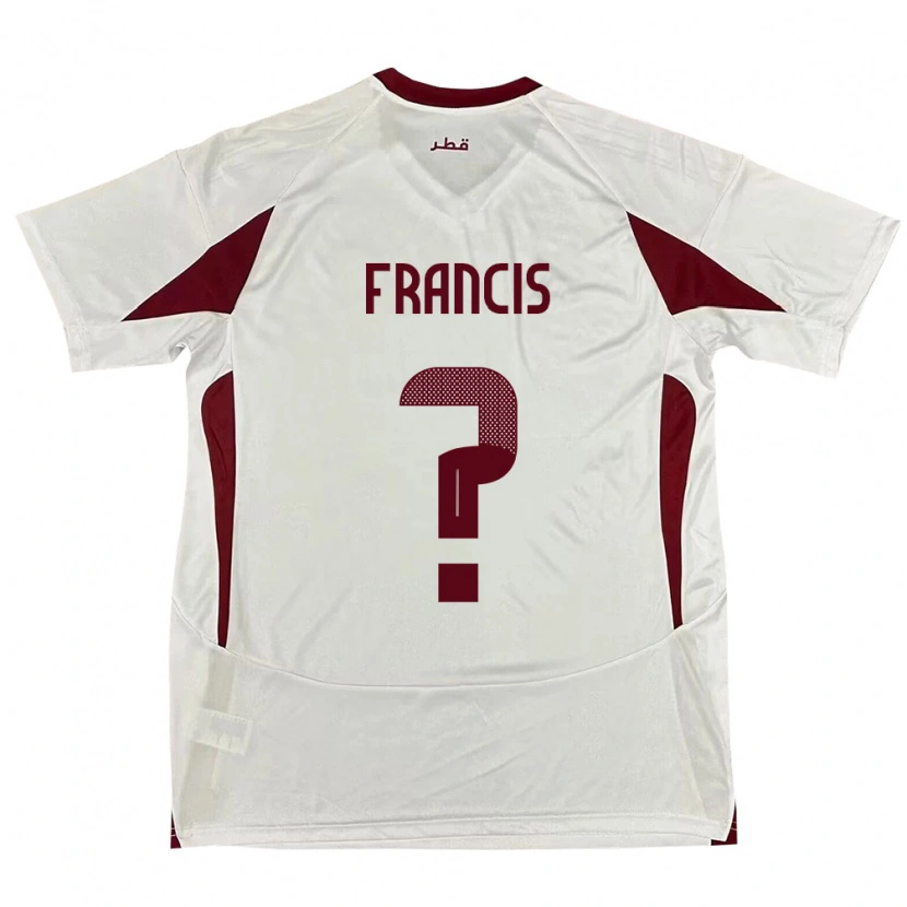 Danxen Kinder Katar Emmanuel Francis #0 Weiß Auswärtstrikot Trikot 24-26 T-Shirt