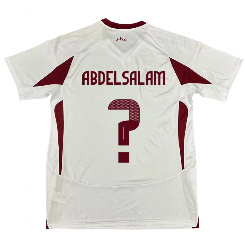 Danxen Kinder Katar Nasser Abdelsalam #0 Weiß Auswärtstrikot Trikot 24-26 T-Shirt