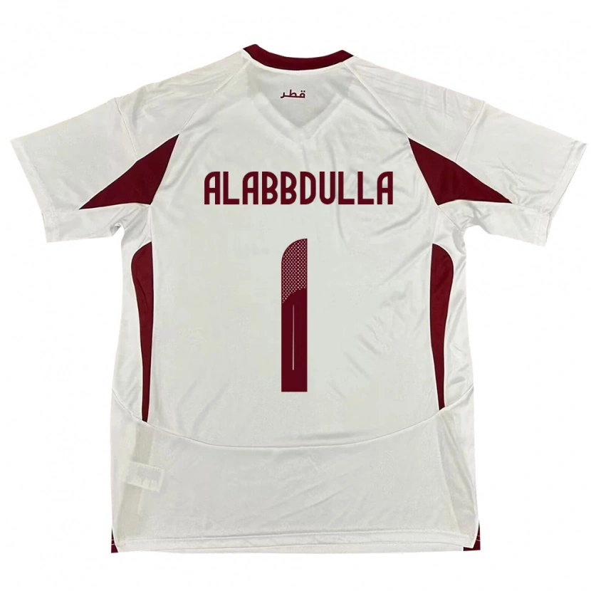 Danxen Kinder Katar Latifa Alabbdulla #1 Weiß Auswärtstrikot Trikot 24-26 T-Shirt