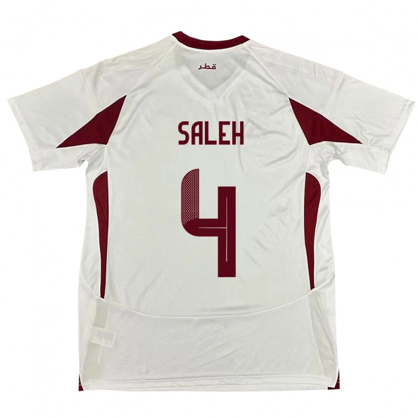 Danxen Kinder Katar Hagar Saleh #4 Weiß Auswärtstrikot Trikot 24-26 T-Shirt