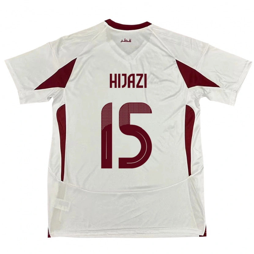 Danxen Kinder Katar Asalet Hijazi #15 Weiß Auswärtstrikot Trikot 24-26 T-Shirt