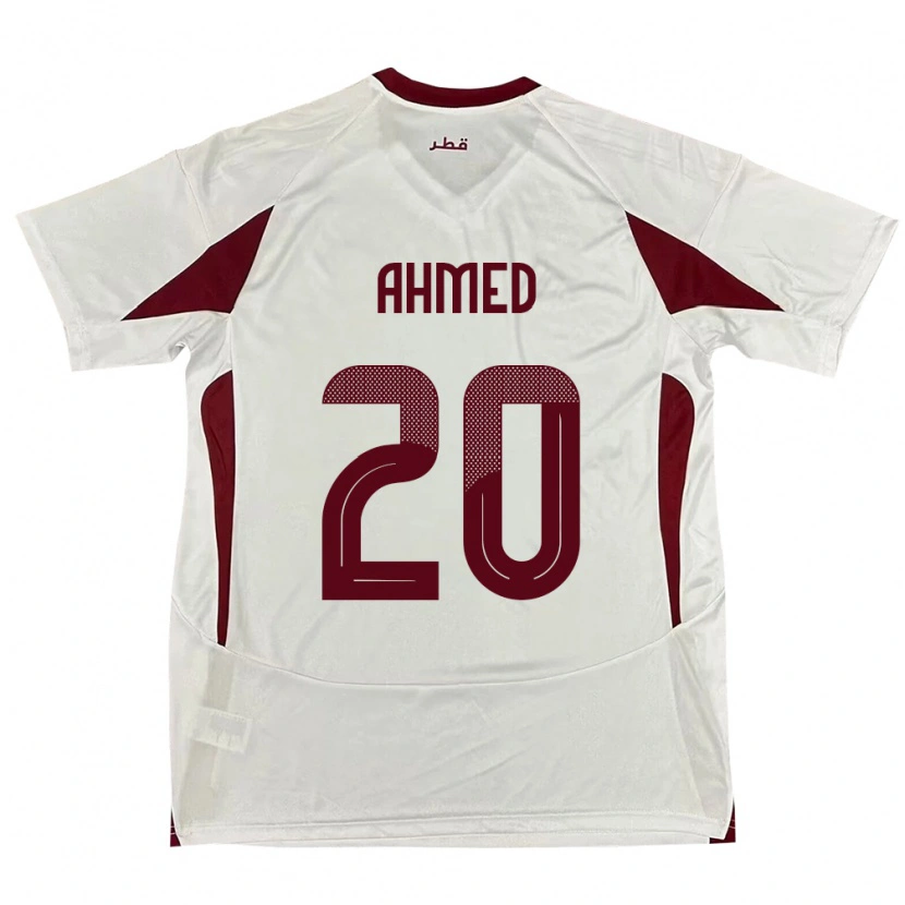 Danxen Kinder Katar Ahmed Fadel Hasaba #20 Weiß Auswärtstrikot Trikot 24-26 T-Shirt