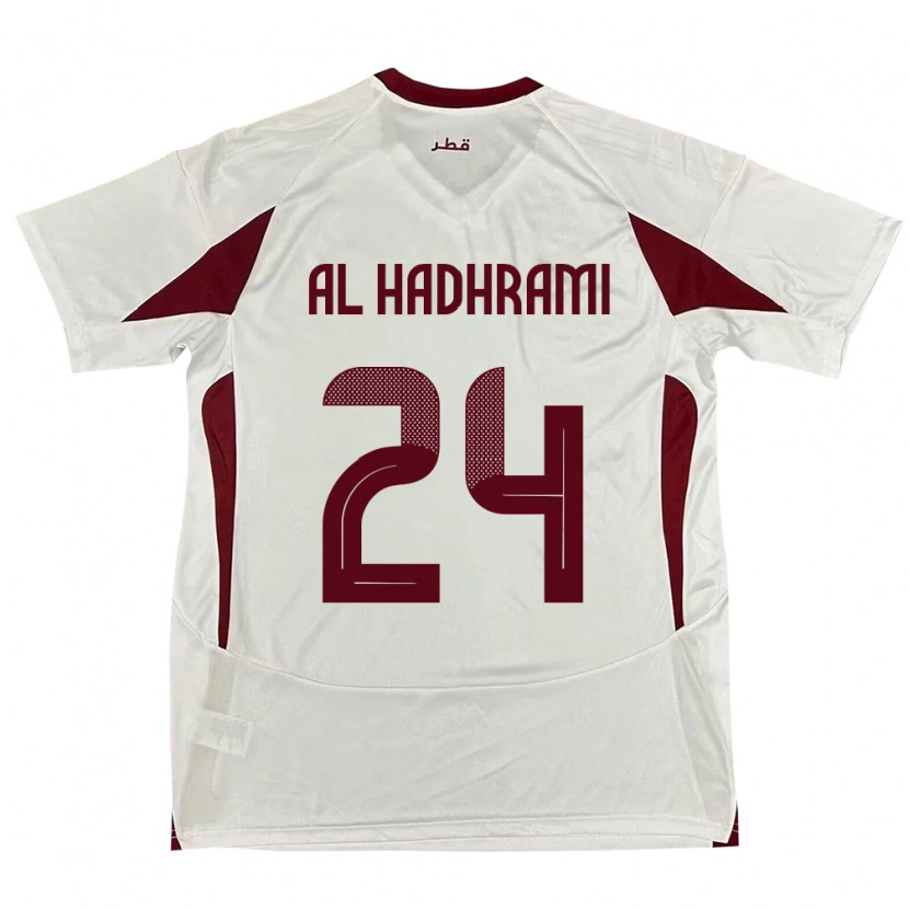 Danxen Kinder Katar Naif Abdulraheem Al Hadhrami #24 Weiß Auswärtstrikot Trikot 24-26 T-Shirt