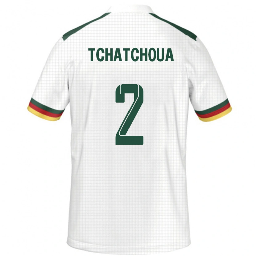 Danxen Kinder Kamerun Jackson Tchatchoua #2 Weiß Auswärtstrikot Trikot 24-26 T-Shirt