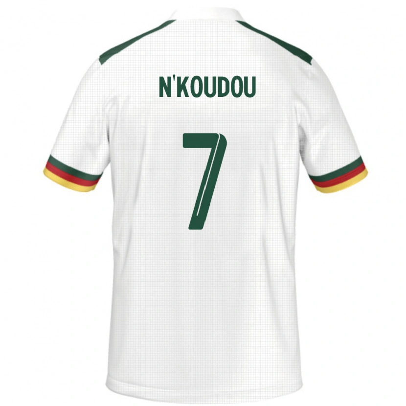 Danxen Kinder Kamerun Georges-Kevin N'koudou #7 Weiß Auswärtstrikot Trikot 24-26 T-Shirt